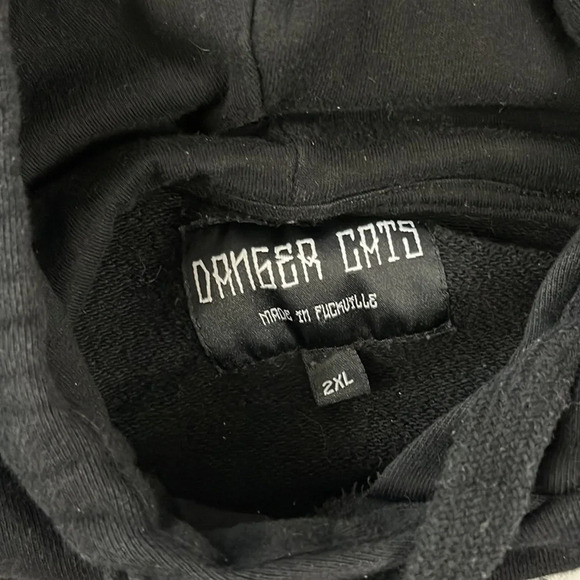 DANGER Cats hoodie size 2XL - Picture 4 of 7